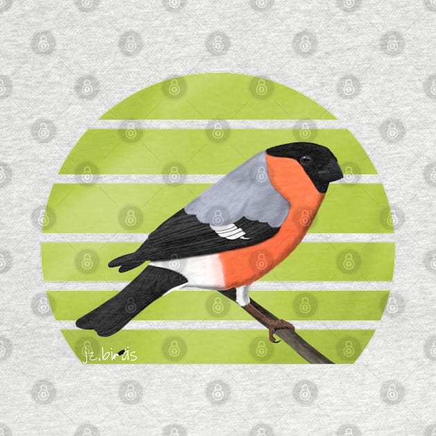 jz.birds Bullfinch Bird Watching Birding Design by jzbirds